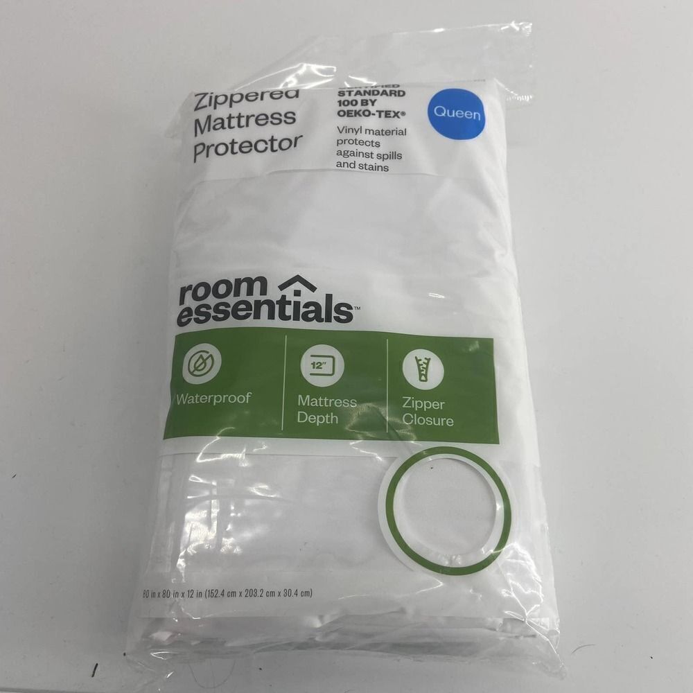 Target White Room Essentials Queen Mattress Cover Protector Zip NEW